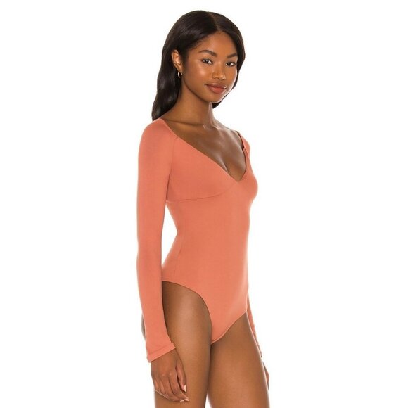 ALIX NYC Jensen Long Sleeve Thong Bodysuit Top in Clay, Size Medium, NWT! - Picture 2 of 14